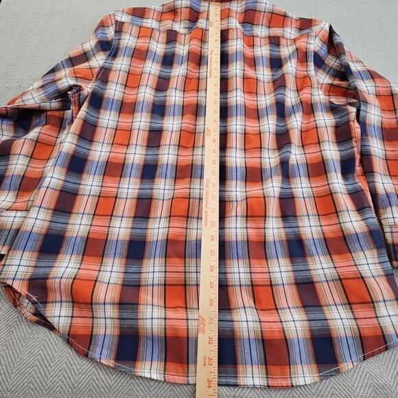 Blac Lacquer Men's 5XL Red Blue Plaid Long Sleeve Button EUC Workwear Streetwear - Picture 10 of 15